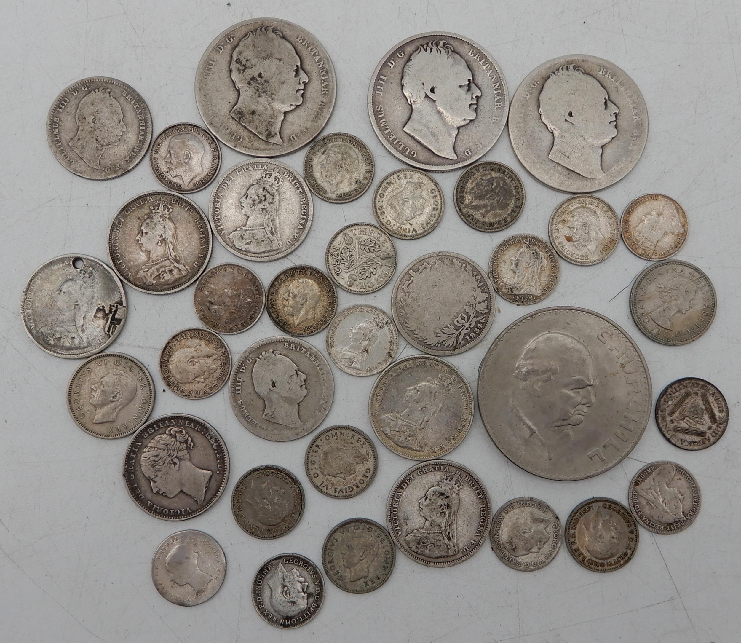 Great Britain a lot comprising various British coins with George IIII, Victoria etc Condition