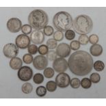 Great Britain a lot comprising various British coins with George IIII, Victoria etc Condition