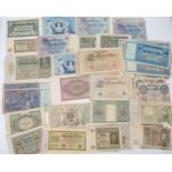 GERMANY a quantity of Reichsbanknote together with banknotes from the far east and South East Asia