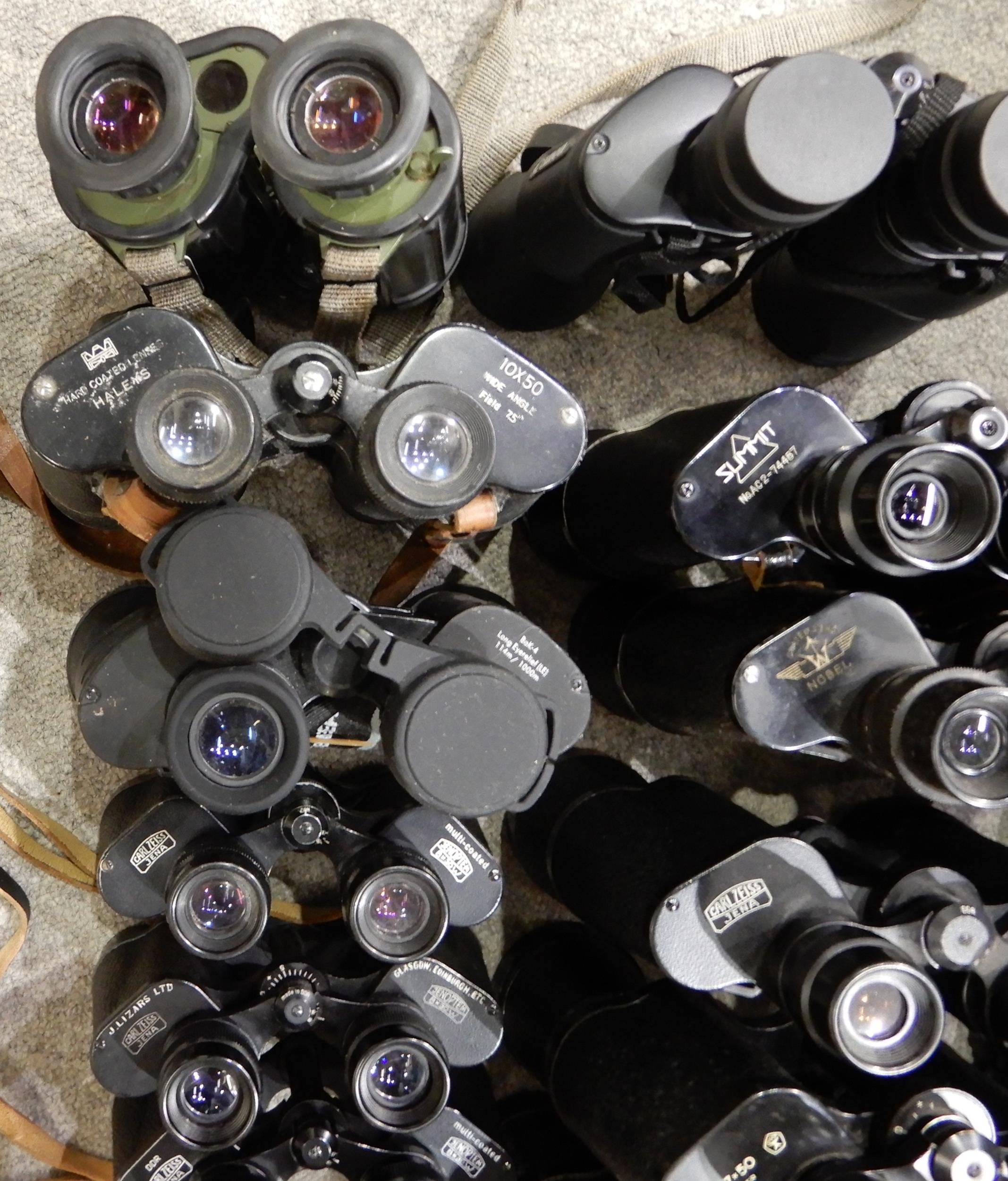 A quantity of binoculars various makers and models Carl Zeiss, Taylor Hobson, Tento etc Condition - Image 11 of 23