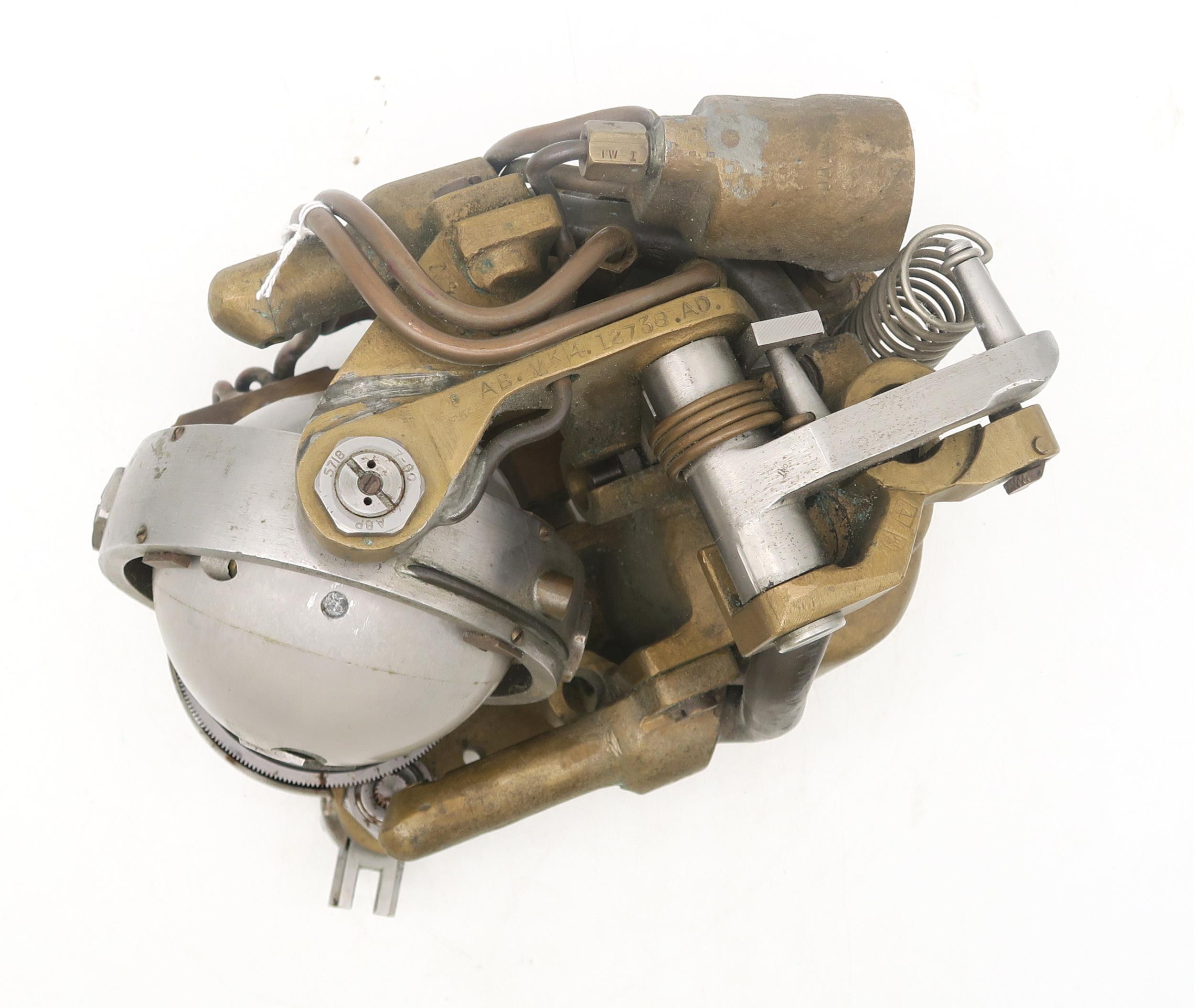 A WW2 British torpedo guidance gyroscope marked "AB. Mk 4. 12738. AD." Condition Report:Available - Image 2 of 2