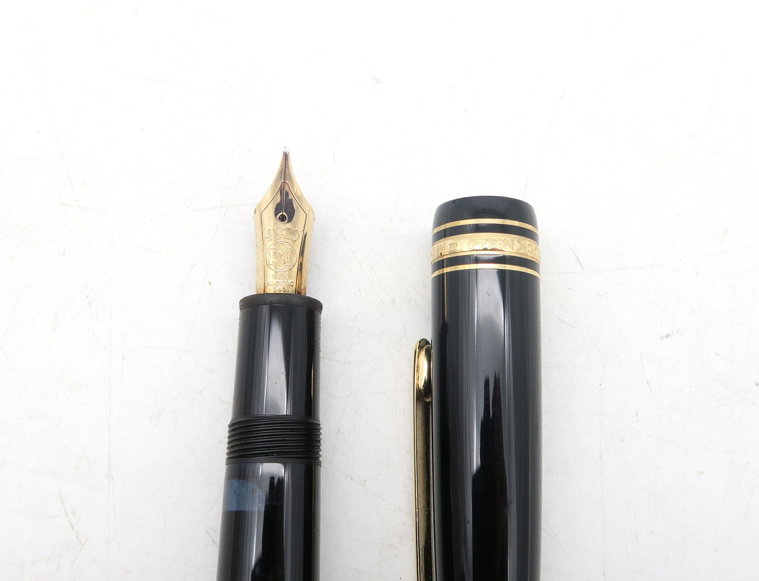 A cased Mont Blanc fountain pen, with 14K nib, purchased from Harrods' Pen Department 19/1/1990 - Image 2 of 2