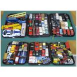 A considerable quantity of play-worn die-cast model vehicles, with examples by Dinky, Britains,