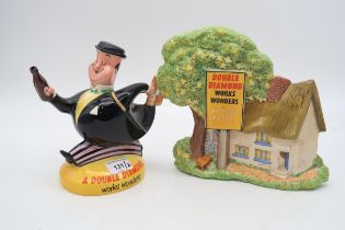 A Beswick advertising model "A Double Diamond Works Wonders", no.1517, together with a wall plaque