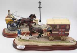 A Border Fine Arts horse drawn bakers van 'Delivered Warm' R. Price Leyburn model No. B0040, by