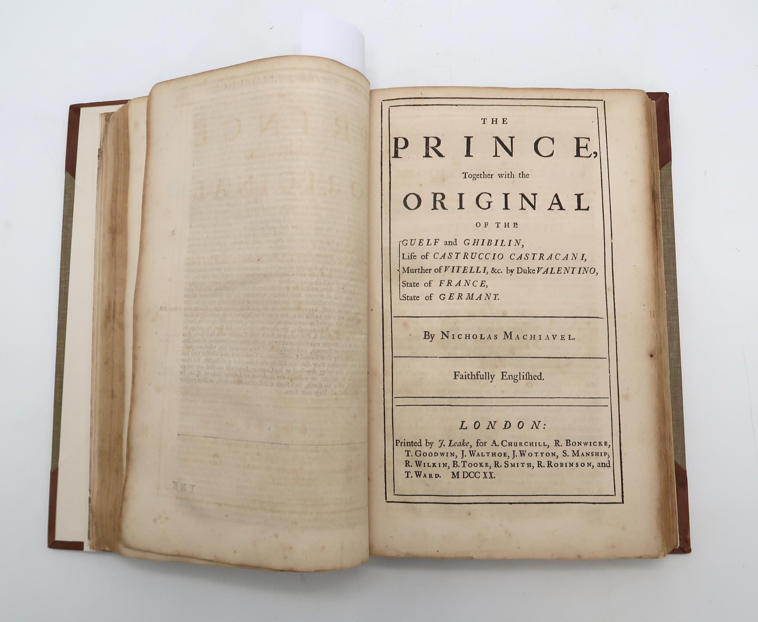 MACHIAVELLI, NICCOLO THE WORKS OF THE FAMOUS NICHOLAS MACHIAVEL, CITIZEN AND SECRETARY OF FLORENCE - Image 5 of 8