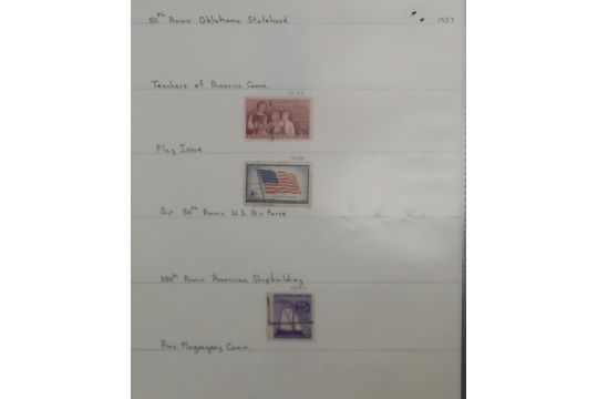 UNITED STATES U.S. POSTAGE A collection of mostly used stamps in two folders from President Andrew - Image 197 of 203