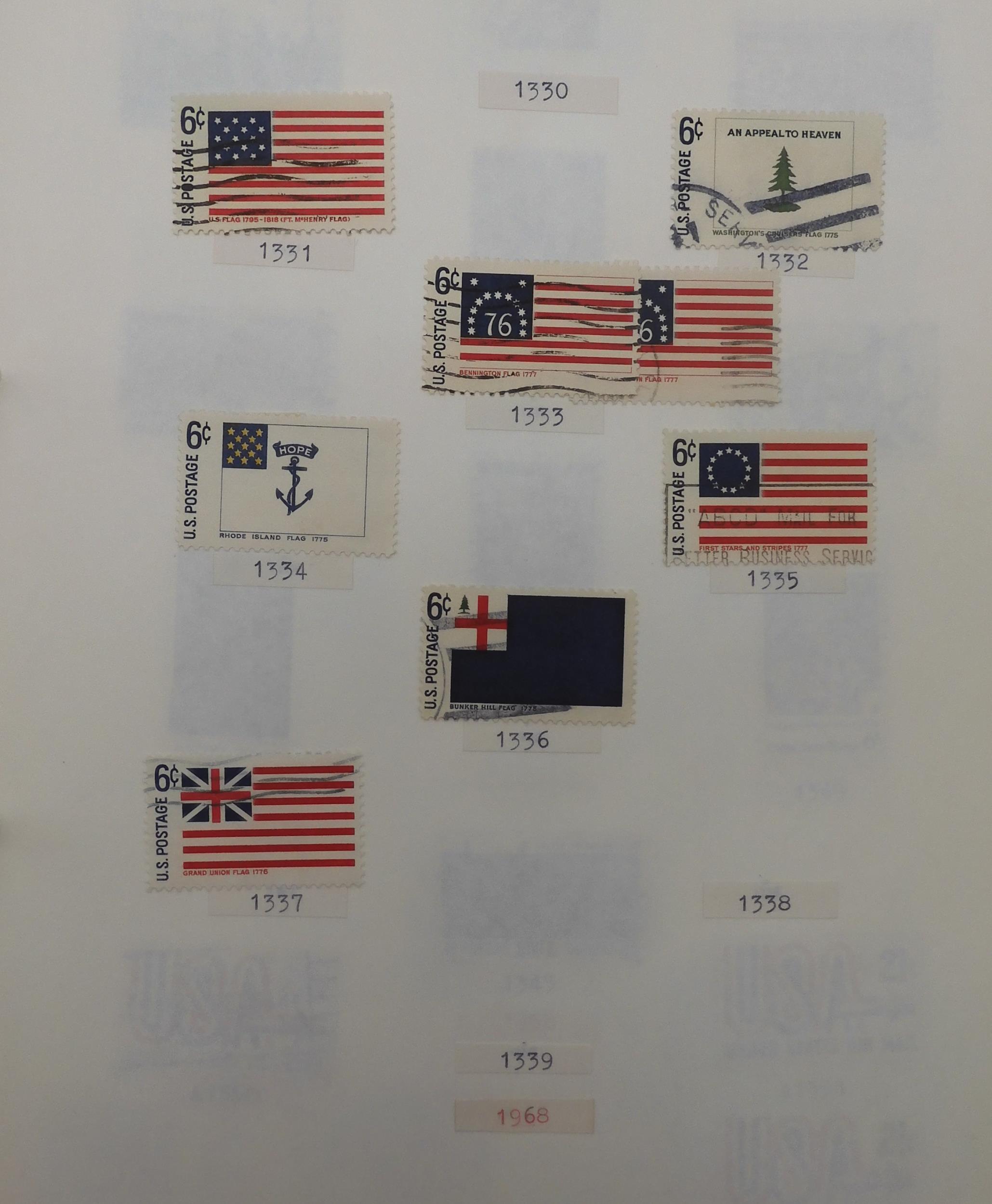 UNITED STATES U.S. POSTAGE A collection of mostly used stamps in two folders from President Andrew - Image 83 of 203