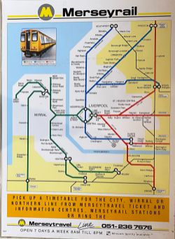 MERSEYRAIL Carriage Panel Route diagram circa 1980s on perspex measuring 16in x 22in and in very