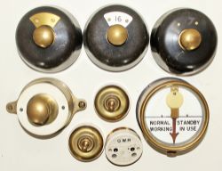 Brass cased Repeater (top nut missing) together with a brass Plunger with blank ring attached; x3