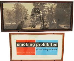 Carriage Prints qty 2 comprising: thick card Smoking Prohibited in this Compartment the maximum fine