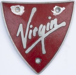 Virgin Pendolino Class 390 cast aluminium nose cone badge. In as removed condition