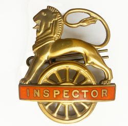 BR(NE) LOW Cap Badge INSPECTOR. An excellent example complete with rear lugs and clip.