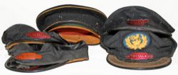 Five BR Caps comprising: a BR greaseproof Cap with an original BR(M) Totem Cap Badge; a BR