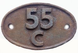 Shedplate 55C Farnley Junction which was on the west side of the Leeds to Morley line, opened in