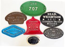 Wagon Plates comprising: SR with Eastleigh triangle No 707; Wagon Repairs Ltd Gloucester; an unusual