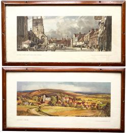 Carriage Prints qty 2 comprising: Saturday Market Place, Kings Lynn, Norfolk by Leonard Squirrell;