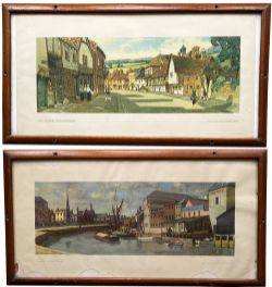 Carriage Prints qty 2 comprising: West Wycombe, Buckinghamshire by Horace Wright, slightly cut down;