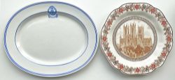 Great Central Railway Steam Ships oval china Plate by Copeland, 11.5in x 9.5in. Extremely good