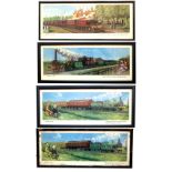 Carriage Prints qty 4 Hamilton Ellis comprising: North Staffordshire Railway, Stone Junction;