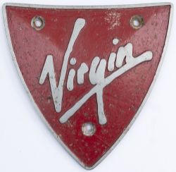 Virgin Pendolino Class 390 cast aluminium nose cone badge. In as removed condition