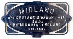 An unusual cast iron Wagon Plate, Midland Carriage & Wagon Co 1926 Birmingham Builders Plate.