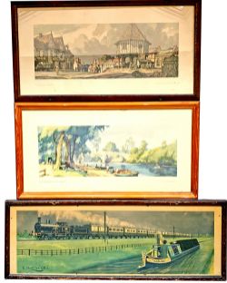 Carriage Print Wymondham, Norfolk by Leonard Squirrell from the LNER Post War series. In an