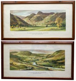 Carriage Prints qty 2 comprising: The Langdale Valley near Ambleside, Lake District, Go by Train