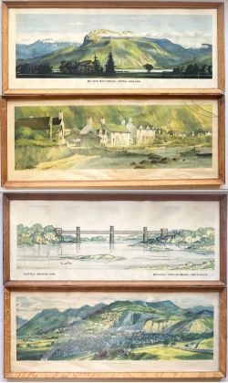 Carriage Prints x4, all in non standard glazed frames and a little faded, comprising: Ben Nevis from