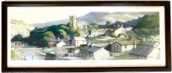 Carriage Print Ingleton Village, Yorkshire by Frank Sherwin from the LMR B series in an original