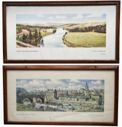 Carriage Prints qty 2 comprising: River Spey near Craigellachie, Banffshire by Edward Lawson; East