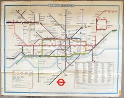 Original Poster Map, The London Underground, designed by Paul E. Garbutt, printed by Leonard