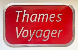 Reproduction aluminium Nameplate, Thames Voyager. The original would have been carried by class 22