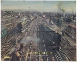 Poster BR(S) CLAPHAM JUNCTION by Terence Cuneo issued in 1962. Quad Royal 50in x 40in. In good