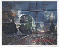 Poster BR(M) NIGHT FREIGHT by Terence Cuneo. Quad Royal 50in x 40in. In very good condition with