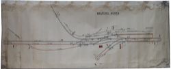 BR(M) signal box diagram BASFORD NORTH dated 19th August 1965. Full colour shows From Daybrook,