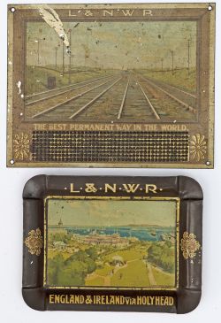 London & North Western Railway lithographed tinplate Cigar/Cigarette stubber. L&NWR THE BEST