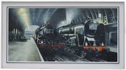 Original oil painting by Don Breckon painted in 1971 of BR STD 9F 92220 Evening Star at