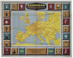 Poster BR(S) EUROPEAN RAILWAY SERVICES. Quad Royal 50in x 40in. In very good condition has been