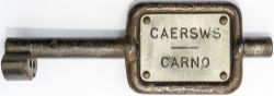 Tyers No9 single line steel key token CAERSWS-CARNO configuration B. In ex railway condition