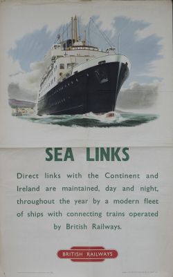 Poster BR(S) SEA LINKS published in 1953. Double Royal 25in x 40in. In very good condition, has been