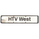 Nameplate HTV WEST ex British Railways Class 43 HST 43017. Allocated new to Old Oak Common Sep 1976.