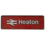 Nameplate HEATON ex British Railways Class 43 HST power car 43095. Named at Heaton Depot on the