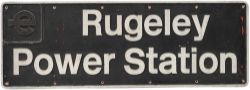 Nameplate RUGELEY POWER STATION ex British Railways Class 58 diesel 58039. Allocated new to Toton