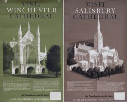 A pair of posters BR(S) VISIT SALISBURY CATHEDRAL in excellent condition and BR(S) VISIT
