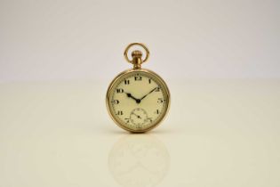 A 9ct gold open face pocket watch