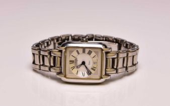 Raymond Weil: A lady's stainless steel Saxo bracelet watch