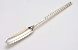 A George II silver marrow scoop