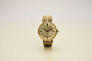 Eterna: A gentleman's 9ct gold Eterna Matic bracelet dress watch