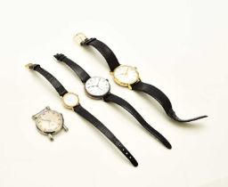 Four wristwatches: Benson; Ideal; Eterna; Raymond Weil